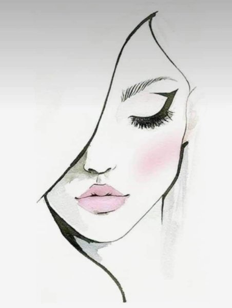 Эскиз женского лица