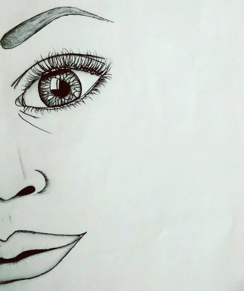 Рисунок девушки легко