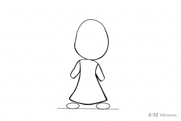 Нарисовать Машу поэтапно