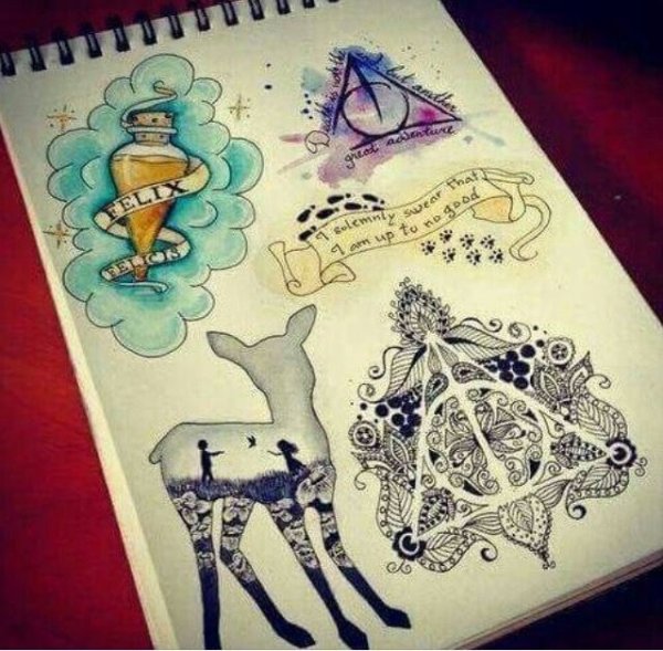 Тематика Гарри Поттера рисунки