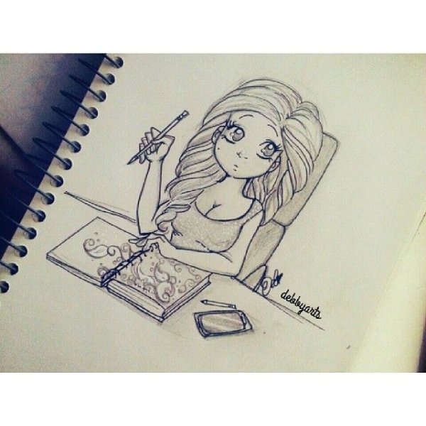 Милые зарисовки для скетчбука карандашом