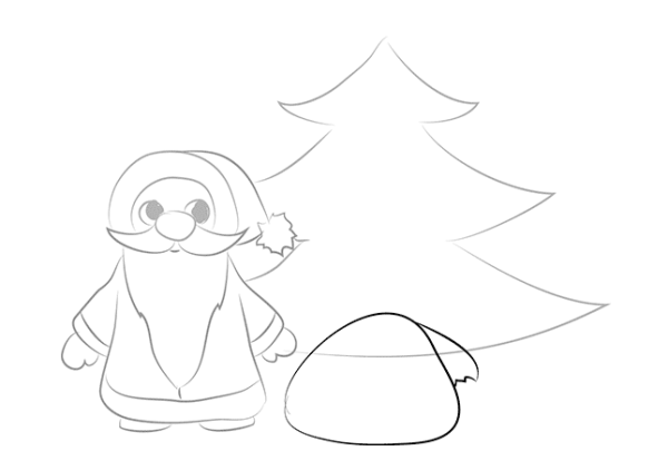 Поэтапное рисование Деда Мороза 1 класс