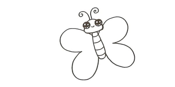 Бабочка рисунок карандашом для детей 5 лет