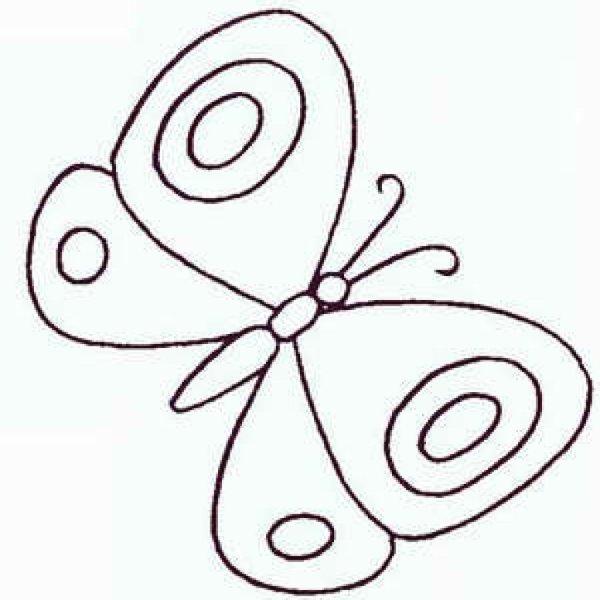 Бабочка рисунок детский карандашом