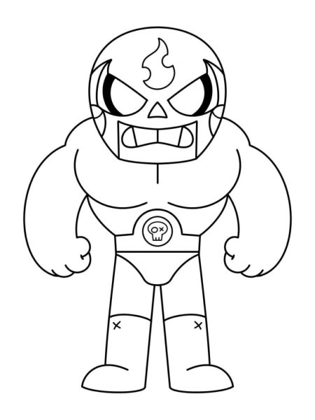 Раскраски Brawl Stars Эль Примо