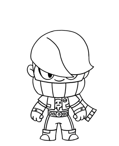 Раскраска БРАВЛ старс Эдгар