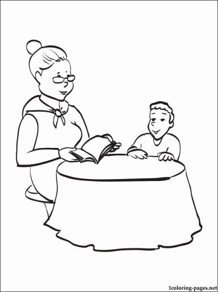 Бабушка и дедушка рисунок