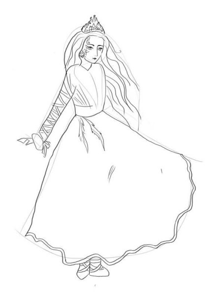 Снежная Королева карандашом