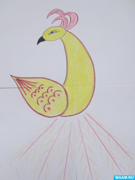 Жар птица раскраска