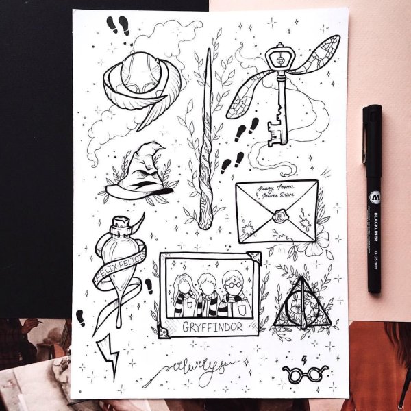 Гарри Поттер для скетчбука