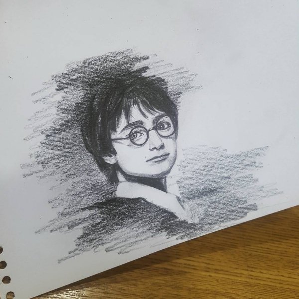 Скетч рисунки Гарри Поттер