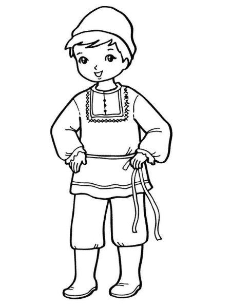 Эскиз русского народного костюма