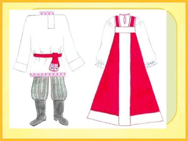 Нарисовать русский национальный костюм пошагово