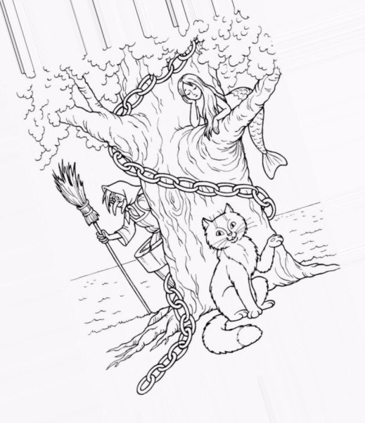 Сказки Пушкина у Лукоморья дуб зеленый