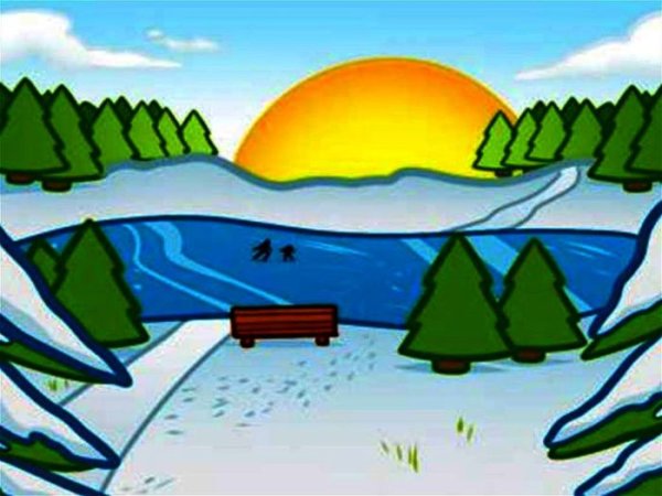 Рисунок зимнее утро 3 класс