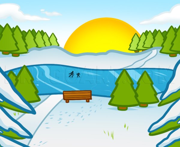 Пейзаж в паинте