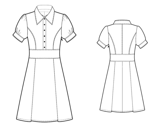 Эскиз женского платья