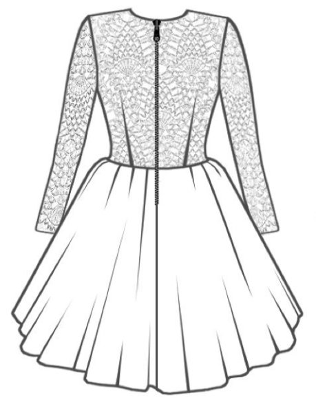 Раскраска юбка и блузка