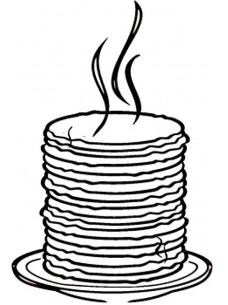 Рисование блинов на Масленицу