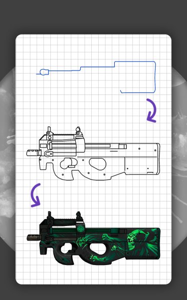 Рисунки оружия из КС го