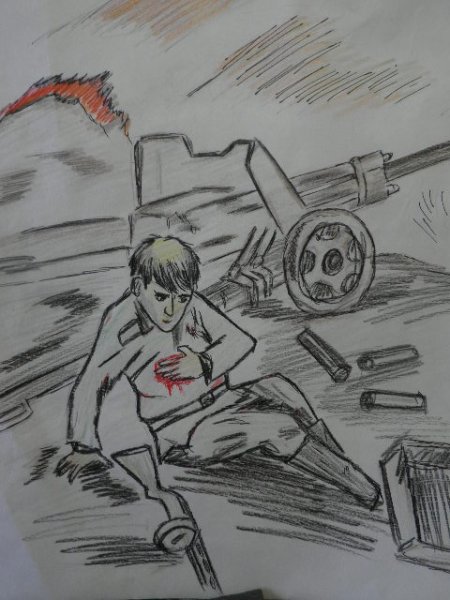 Война рисунок карандашом