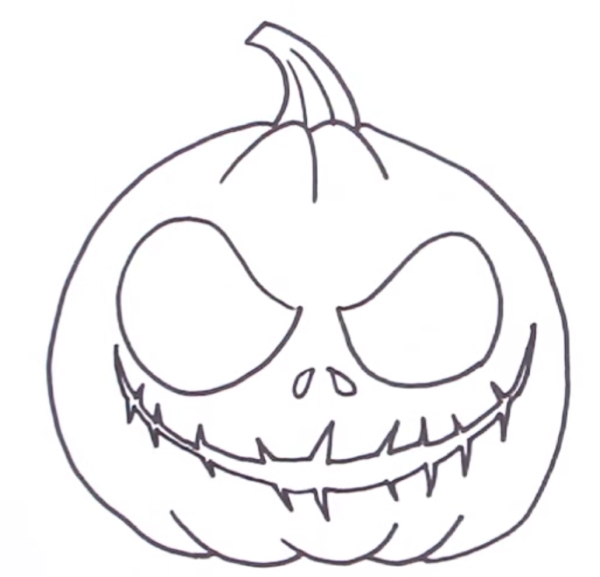 Рисунки на Хэллоуин пошагово