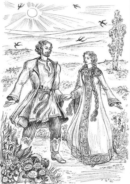 Марья Моревна рисунок карандашом