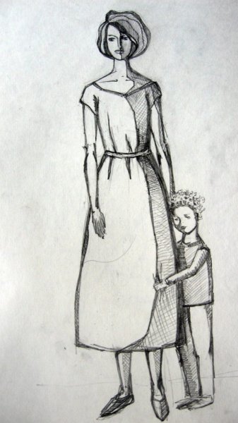 Мама в полный рост раскраска для детей