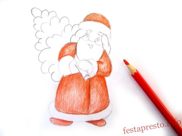 Рисовать Деда Мороза