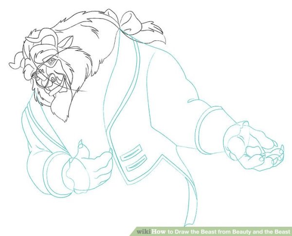 Красавица и чудовище рисунок