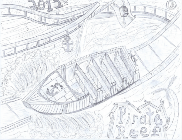 Раскраска аквапарк