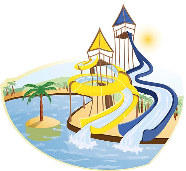 Спиральная горка в аквапарке