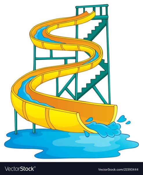 Бассейн и аквапарк в городе вектор