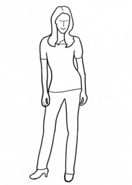 Человек карандашом в полный рост