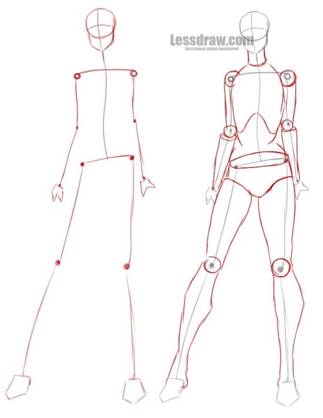 Пошаговое рисование тела