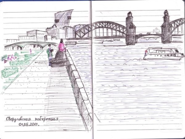 Схема Большеохтинского моста