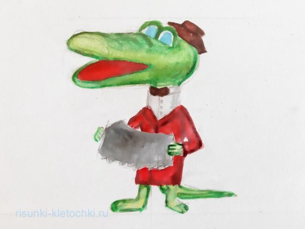 Поэтапное рисование крокодила гены