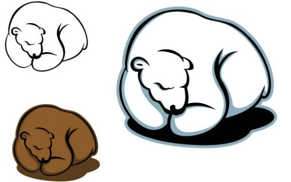 Белый медведь раскраска для детей