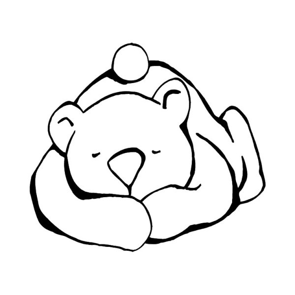 Мишка в берлоге раскраска