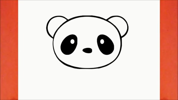 Лёгкие рисунки панды для детей