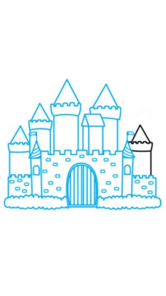 Замок снежной королевы раскраска