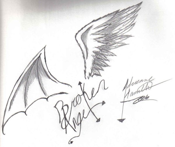 Крылья ангела и демона рисунок