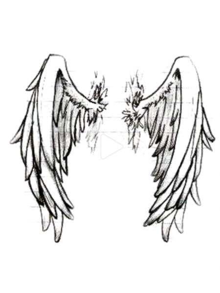 Крылья демона для срисовки