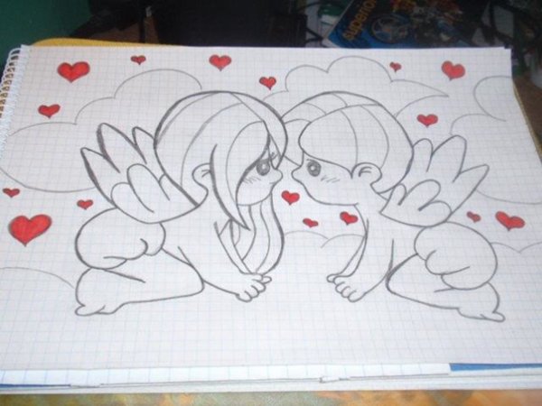 Рисунки на день влюбленных для срисовки легкие