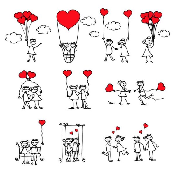 Человечек с сердечком