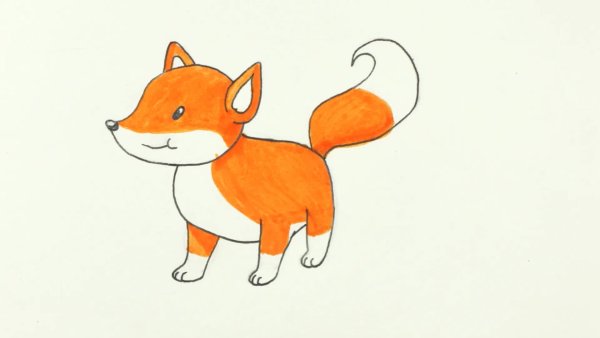 Лисенок рисование для детей
