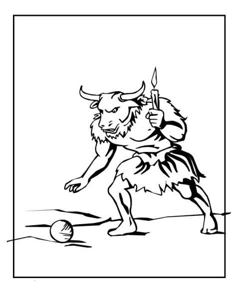 Рисунок к мифу Тесей и Минотавр