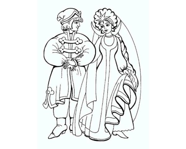 Сказка о царе Салтане раскраска для детей