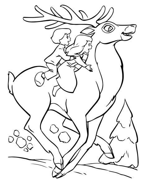 Раскраска Снежная Королева из сказки