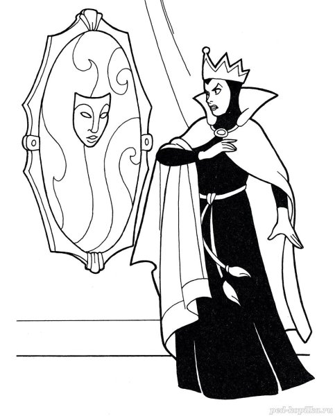 Мачеха Белоснежки раскраска